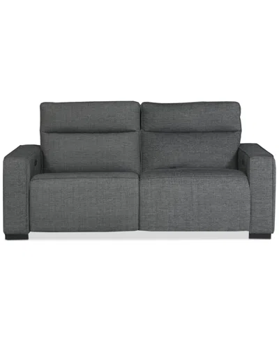 Macy's Miren 2-pc. Fabric Sofa With 2 Power Headrest Recliners, Exclusively At  In Gray