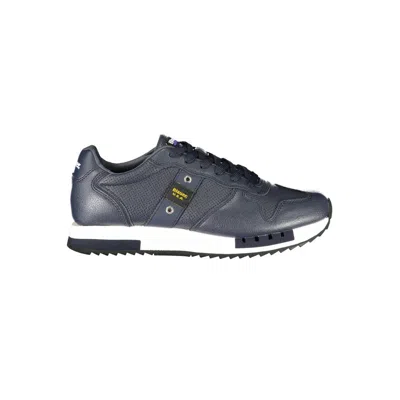 Blauer Perforated Leather Sneakers In Blue