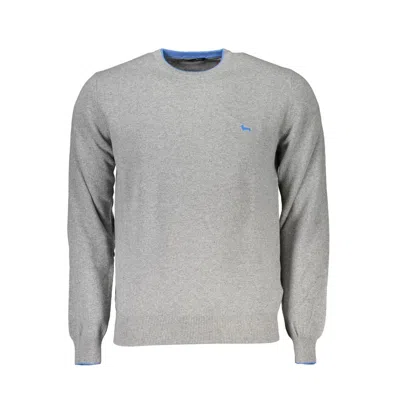 Harmont & Blaine Chic Gray Crew Neck Cotton Blend Sweater