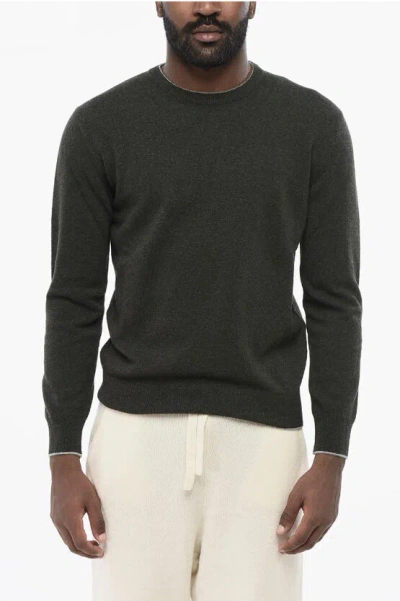 Altea Crew Neck Icon Virgin Wool Sweater With Contrasting Patches In Multi