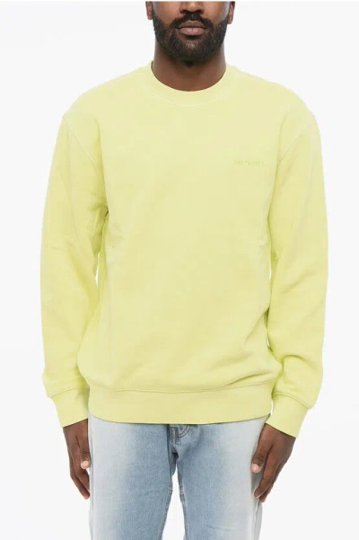 Carhartt Wip Duster Script Arctic Lime Sweatshirt In Green
