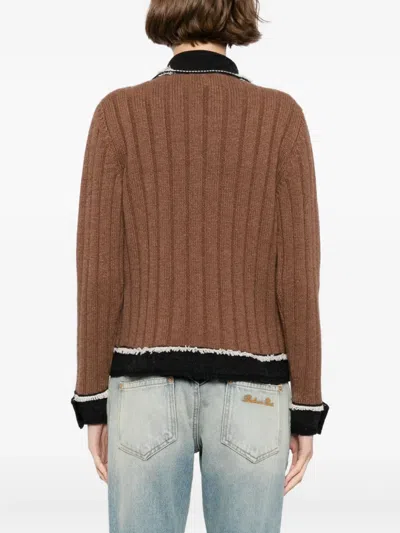 Barrie Knitted Jacket In Brown