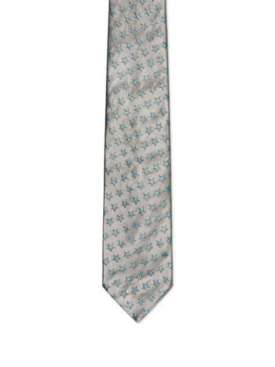 Dsquared2 Patterned-jacquard Tie In Gray