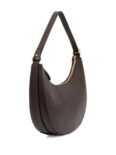 Marc O'polo Small Curved-shape Shoulder Bag In Brown