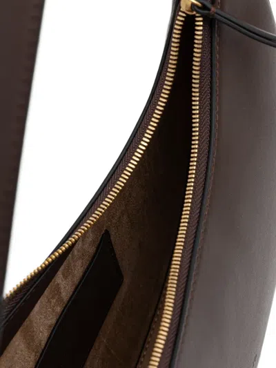 Marc O'polo Small Curved-shape Shoulder Bag In Brown