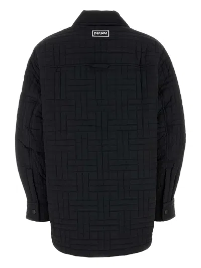 Kenzo Quilted Long-sleeves Jacket In Black