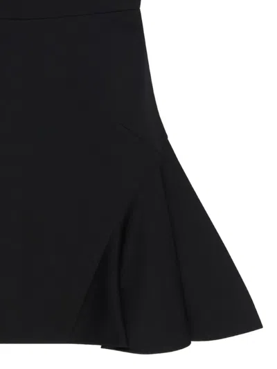 Givenchy Fluted Mini Dress In Black