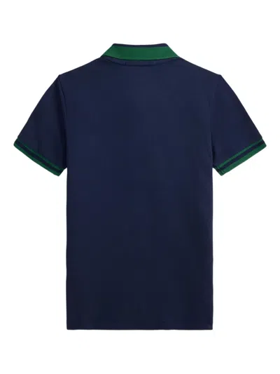 Polo Ralph Lauren Polo Bear Cotton Polo Shirt In Blue
