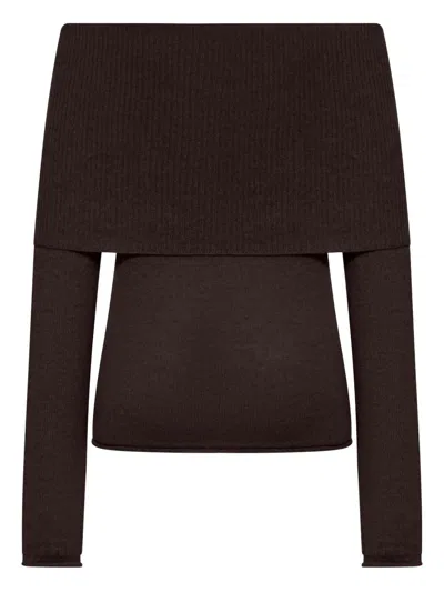 Roberto Collina Ribbed Boat Neck Sweater In Multi