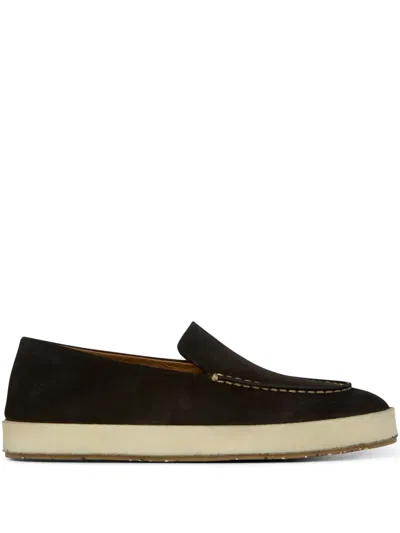 Marsèll Suede Loafers Rubber Sole In Black