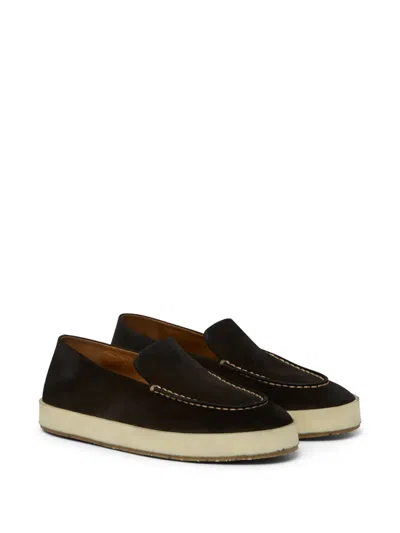 Marsèll Suede Loafers Rubber Sole In Black