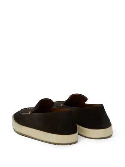 Marsèll Suede Loafers Rubber Sole In Black