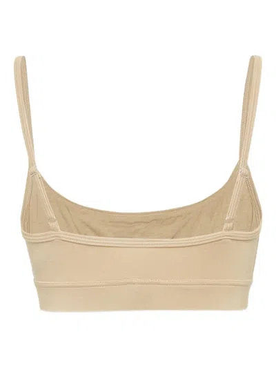 Dsquared2 Logo-patch Bra In Brown