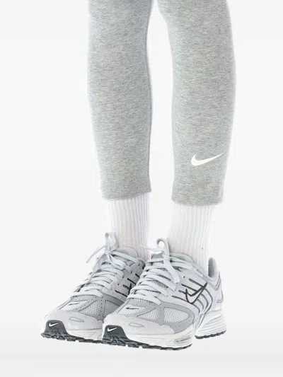 Nike 7/8 Length High-waisted Stretch Leggings In Gray