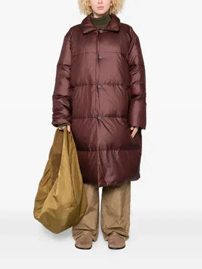 Sofie D'hoore Quilted Button-fastening Coat In Brown