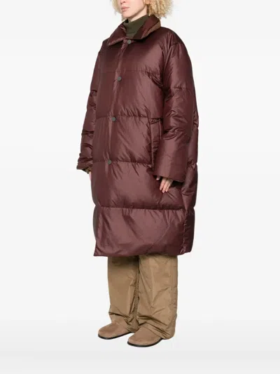 Sofie D'hoore Quilted Button-fastening Coat In Brown