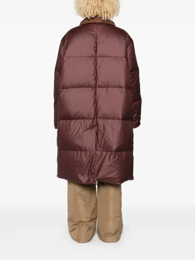 Sofie D'hoore Quilted Button-fastening Coat In Brown