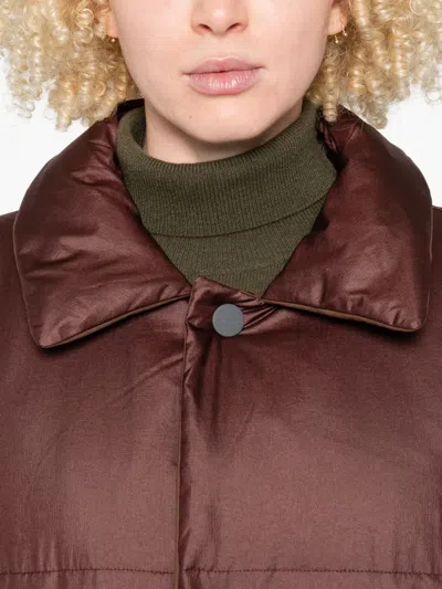 Sofie D'hoore Quilted Button-fastening Coat In Brown