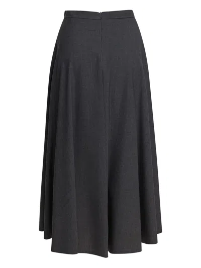 Semper Grey Elastane Skirt In Black