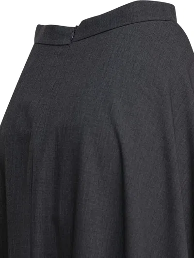 Semper Grey Elastane Skirt In Black