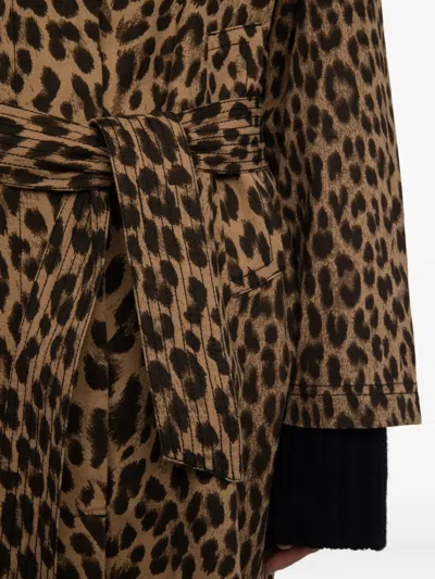 Zadig & Voltaire Womens Daim Mentle Leopard-print Cotton Coat In Brown