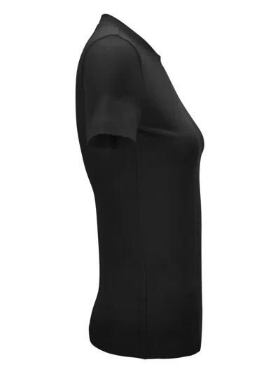 Versace Jeans Couture "v-emblem" Logo T-shirt In Black