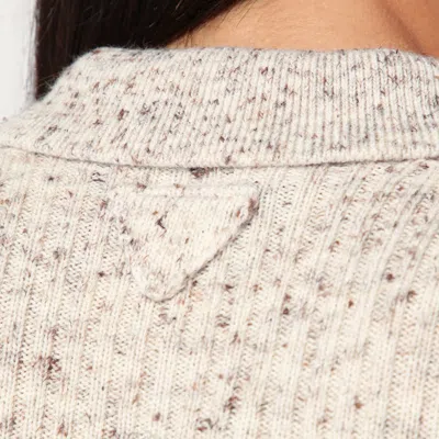 Prada Long Sleeve Sweater In Neutral