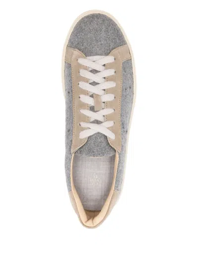 Eleventy Wool-blend Trainers In Gray
