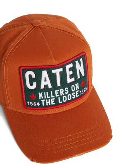 Dsquared2 Canadian-patch Baseball Cap In Orange