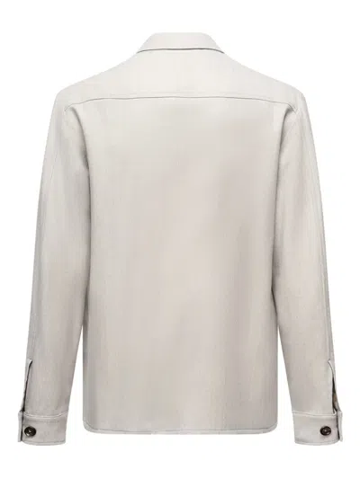 Eleventy Double-pocket Shirt Jacket In Gray