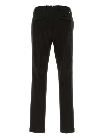 Pt Torino Green Slim Trousers In Wool Blend In Brown