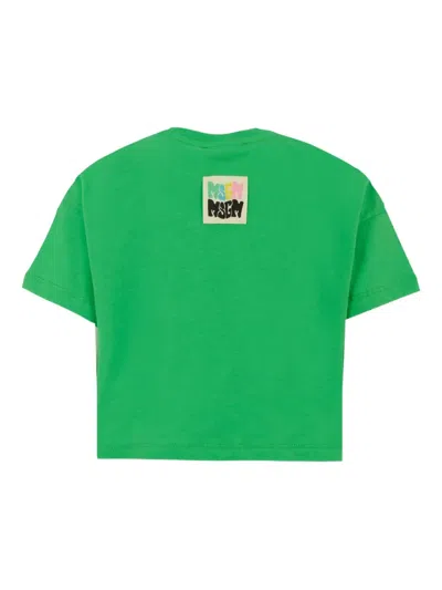 Msgm Logo-print Short-sleeve T-shirt In Green