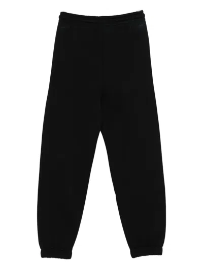 Msgm Logo-print Casual Trousers In Black