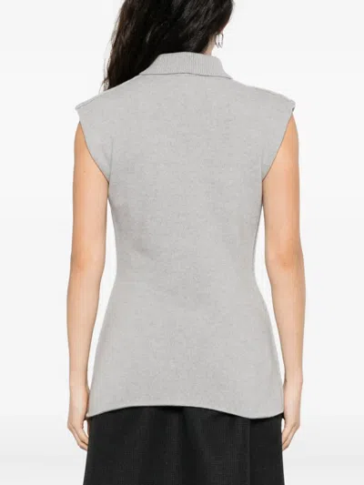 Sofie D'hoore May Sleeveless Collared Top In Gray