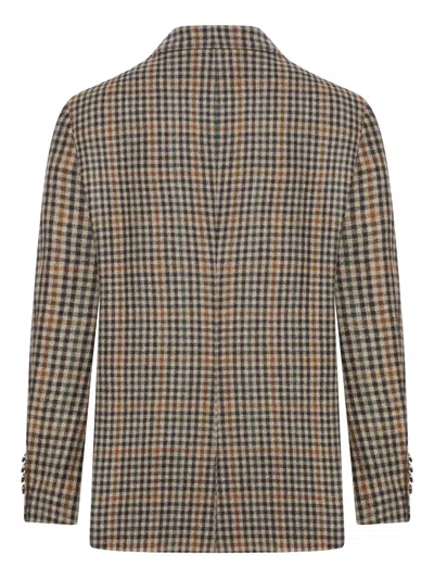 Tagliatore Single-breasted Tailored Wool Jacket In Brown