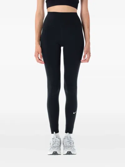 Nike High Waisted Stretch Leggings In Black