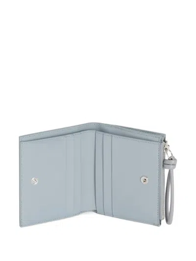 Jil Sander Giro Leather Wallet In Blue