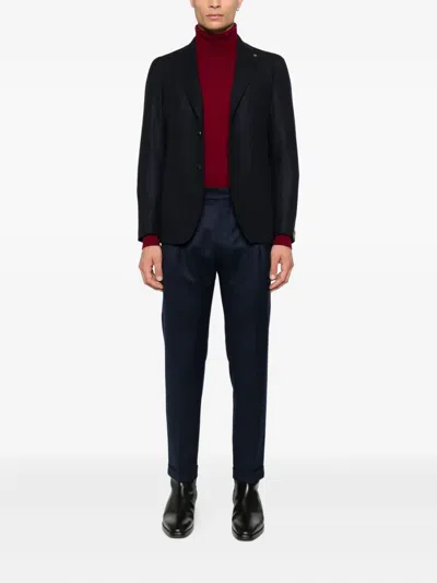 Tagliatore Patch-pocket Two-button Jacket In Black