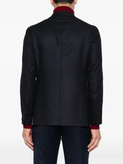 Tagliatore Patch-pocket Two-button Jacket In Black