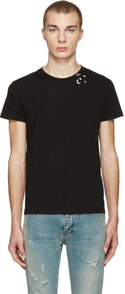 Shop Saint Laurent Black Constellation T-shirt