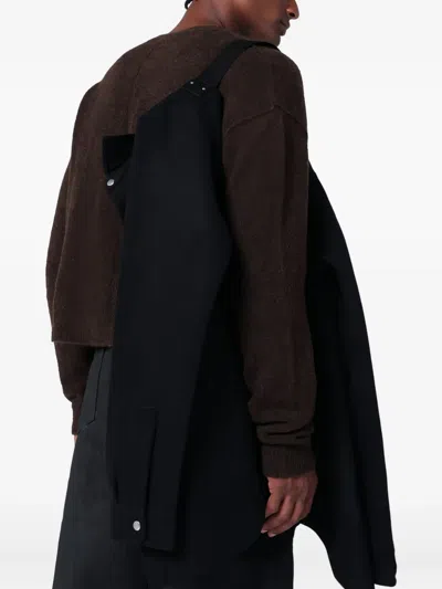 Rick Owens Black Wool Flannel Shirt In Black