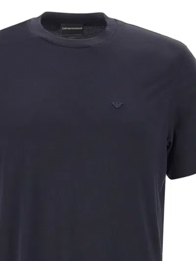 Emporio Armani Basic Crew Neck T-shirt In Blue