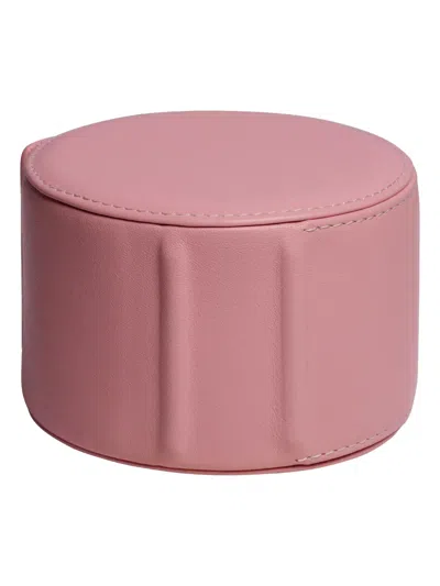 Kross Studio Chromatic Leather Cylindrical Watch Roll In Pink
