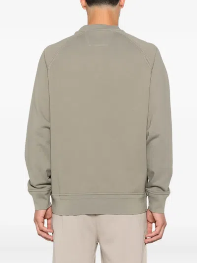 C.p. Company C.p.company Sweatshirt With Embroidered Logo In Green