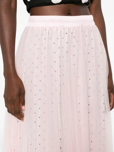 Styland Pleated Polka-dot Midi Skirt In Multi