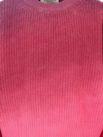Laneus Ombre Ribbed-knit Jumper In Pink