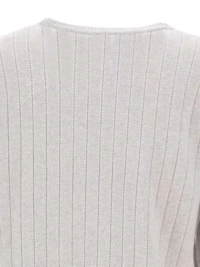 Eleventy Ribbed Crew-neck Sweater In Neutral