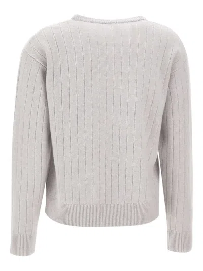 Eleventy Ribbed Crew-neck Sweater In Neutral