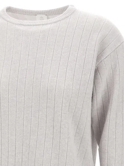 Eleventy Ribbed Crew-neck Sweater In Neutral