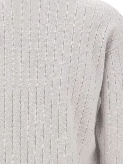 Eleventy Ribbed Crew-neck Sweater In Neutral